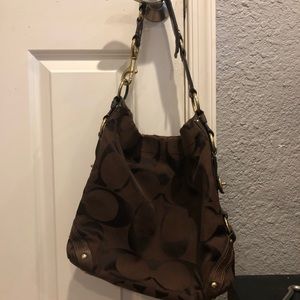 Coach Carly L Hobo Brown bag